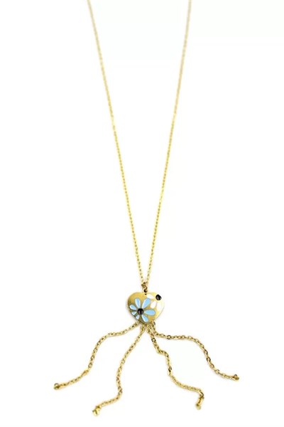 Zincirli Kalp Kolye - Altın