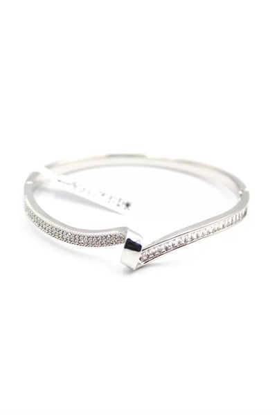 Zirkon Taşlı Bilezik - Gümüş