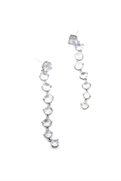 Zirkon Taşlı Küpe - Gümüş