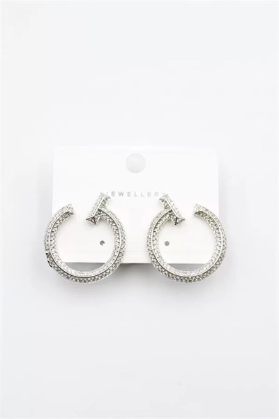 Zirkon Taşlı Küpe - Gümüş