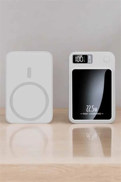 iOS Uyumlu 22.5W Hızlı Şarj Magsafe Powerbank Dijital Göstergeli 10.000 mAh