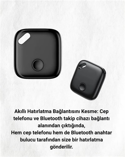 iOS Uyumlu Smart Tag | Uzun Pil Ömrü | Bul Uygulaması ile Entegre Akıllı Takip Cihazı