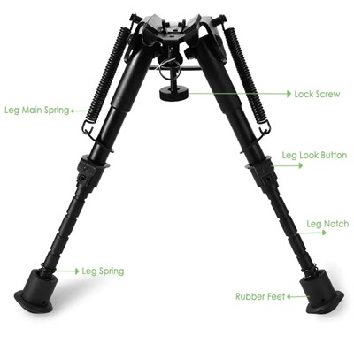 üstün Metal Alaşım Bipod çatalayak