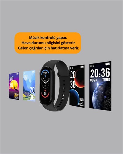 uzun şarjlı Spor Akıllı Saat – Adımsayar ve Nabız Ölçer Özellikli