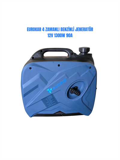 EUROKAR 12V DC Benzinli Portatif Jeneratör - 1300W 90A Akü Şarj Cihazı (Karavan, Tekne)