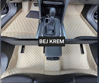 AUDİ A5 2016 - 2024 Uyumlu 8D Araca Özel Havuzlu Deri OTO PASPAS BEJ RENK