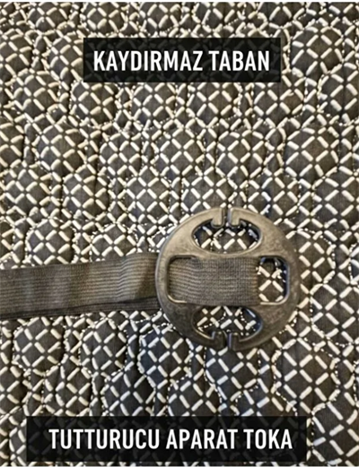 Lüks Kapitone Desenli Antislip Araba Koltuk Koruyucu Üçlü Minder Seti - Bej Renk (2 Ön ve 1 Arka Set)