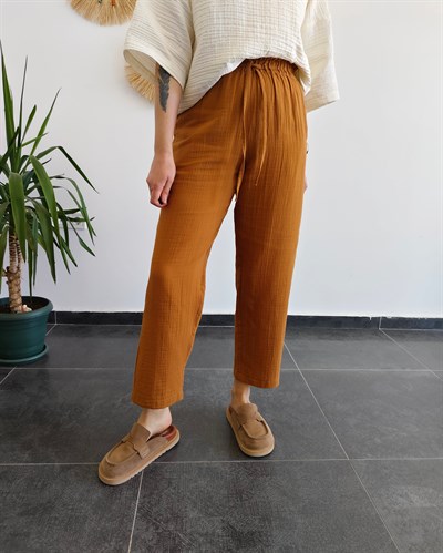 Müslin Terracotta Pantolon