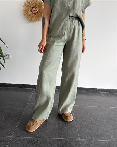 URBAN NATURE %100 KETEN ÇAĞLA PANTOLON