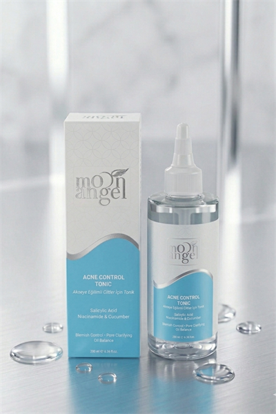 Moon Angel Acne Control Tonik  200 ml Akneye Eğilimli Ciltler İçin Gözenek Arındırıcı ve Yağ Dengeleyici Yüz Toniği ( Salicylic Acid + Niacinamide)Moon Angel
