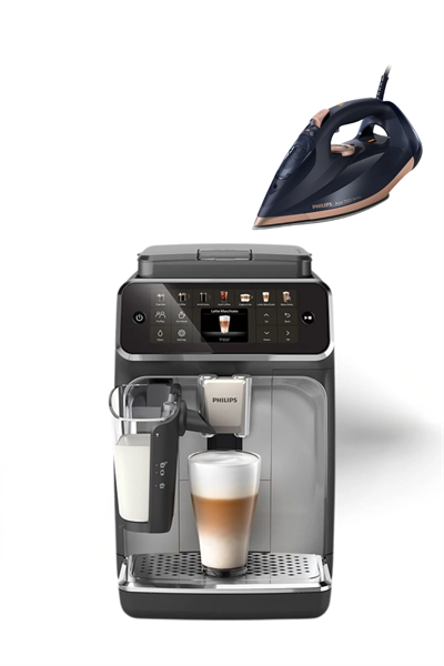 PHILIPS ESPRESSO MAK. EP-4446/70 (12 ÇEŞİT) + DST-7510/80 ÜTÜ HEDİYELİ
