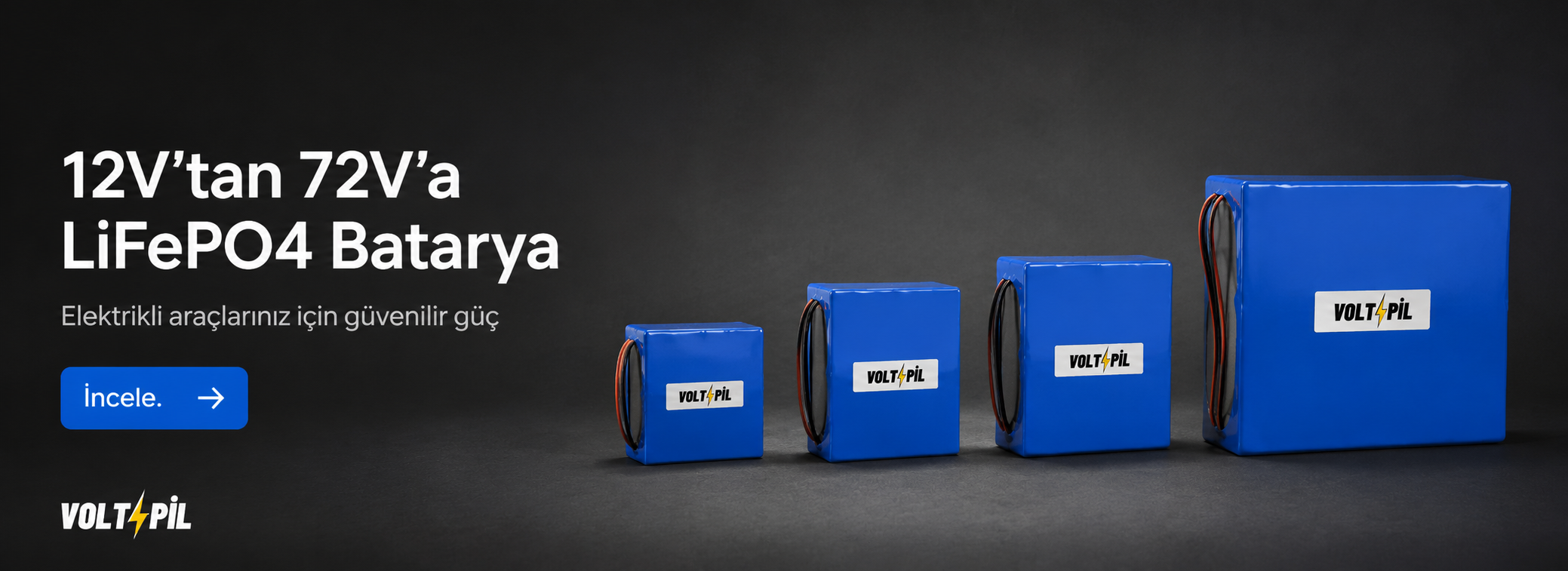 12V'tan 72V'a LiFePO4 Batarya