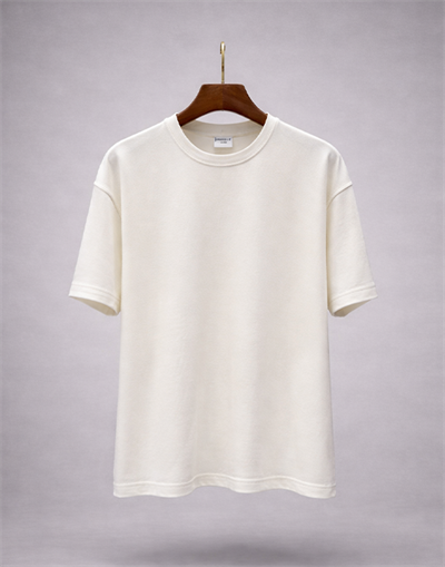 Bisiklet Yaka Beyaz Modal Basic T-shirt