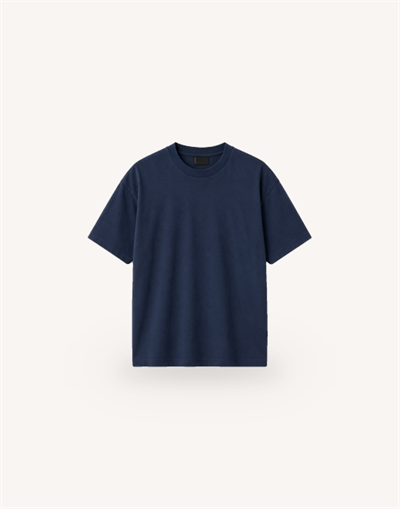 Bisiklet Yaka Kısa Kollu Modal Lacivert Basic T-shirt