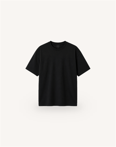 Bisiklet Yaka Kısa Kollu Modal Siyah Basic T-shirt