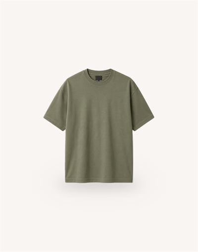 Bisiklet Yaka Kısa Kollu Modal Yeşil Basic T-shirt