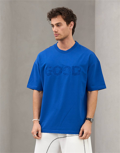 Mavi Good Yazılı Oversize Tshirt