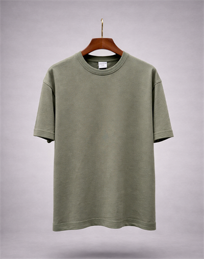 Bisiklet Yaka Kısa Kollu Modal Yeşil Basic T-shirt