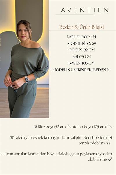 Kayık Yaka Modal Kumaş Takım