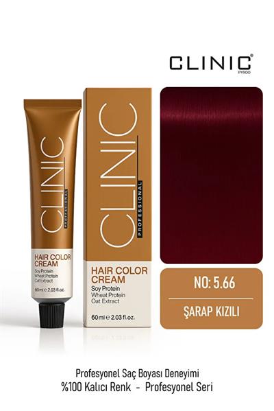 Clinic Saç Boyası 5.66 - Şarap Kızılı