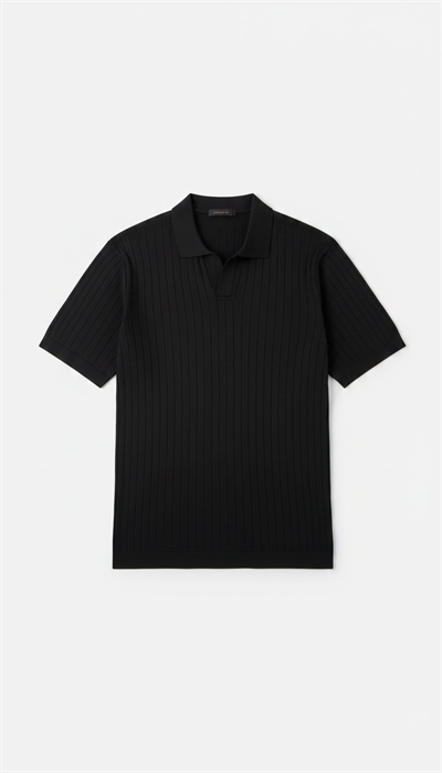 Çizgi Desenli Polo Yaka Tişört