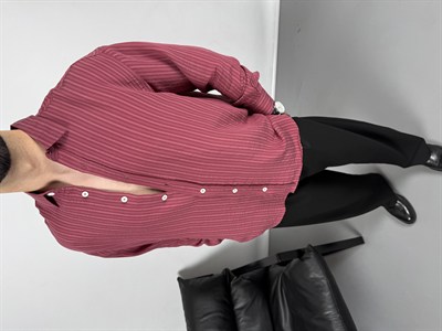 ÇİZGİ DETAYLI OVERSİZE • GÖMLEK