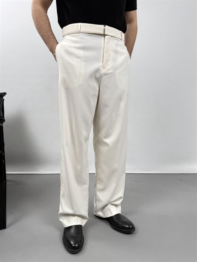 KEMERLİ DÖKÜMLÜ PANTOLON