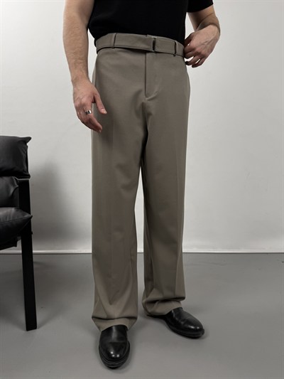KEMERLİ DÖKÜMLÜ PANTOLON