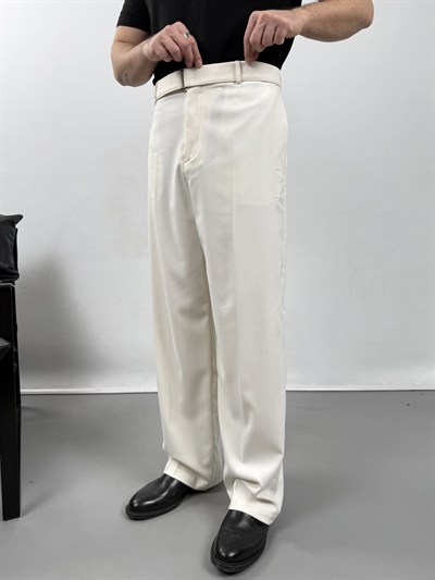 KEMERLİ DÖKÜMLÜ PANTOLON