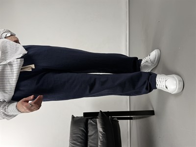 Keten Dokulu Baggy Pantolon