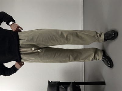 Keten Dokulu Baggy Pantolon