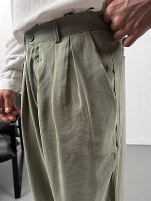 MODAL KUMAŞ YIKAMALI DÖKÜMLÜ PANTOLON