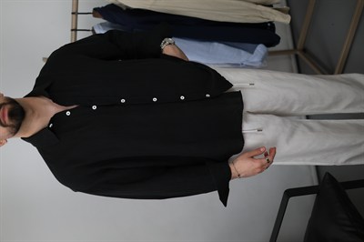 OVERSİZE FRESH KETEN GÖMLEK •