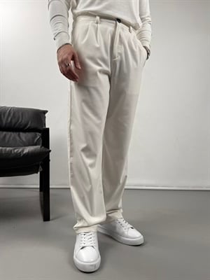 REGULAR KESİM PİLELİ KUMAŞ PANTOLON