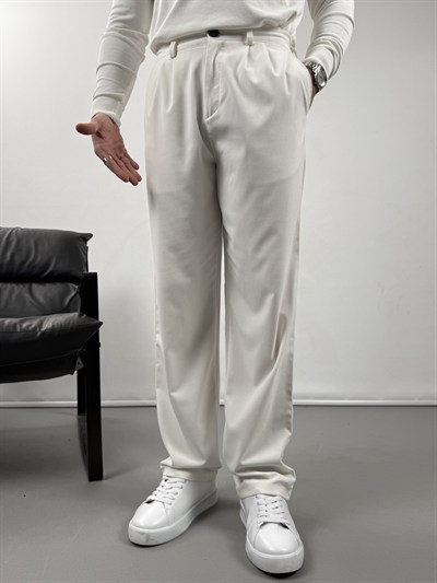 REGULAR KESİM PİLELİ KUMAŞ PANTOLON