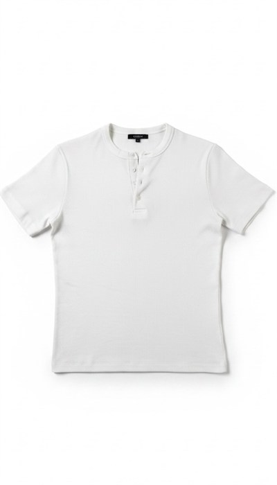 Ribanalı Henley Yaka Tişört