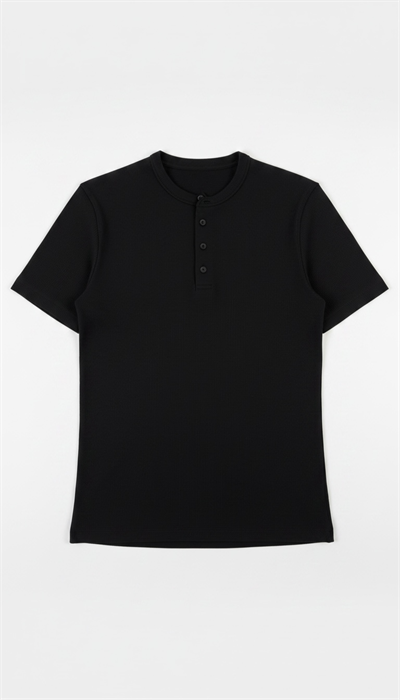 Ribanalı Henley Yaka Tişört