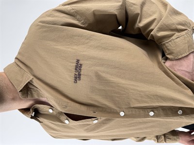 Yazı Detaylı Oversize Pamuklu Gömlek