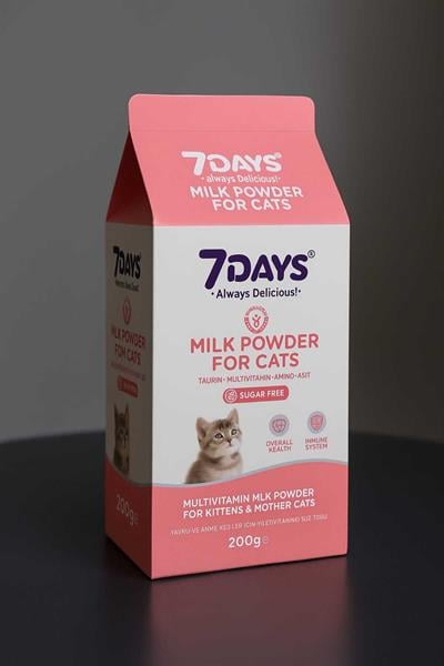 7 Days Yavru Ve Anne Kediler İçin Multivitaminli Süt Tozu 200 Gram