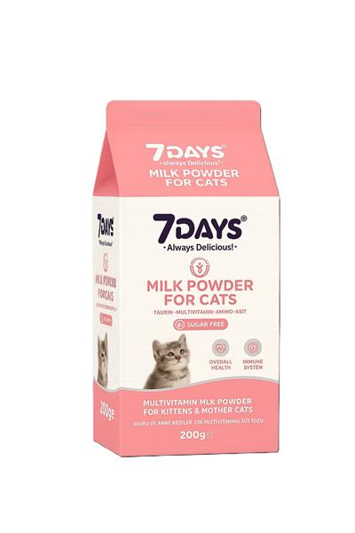 7 Days Yavru Ve Anne Kediler İçin Multivitaminli Süt Tozu 200 Gram