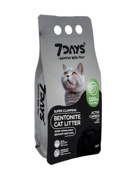 7DAYS Süper Topaklanan Active Karbonlu Bentonit 10 Lt Kedi Kumu