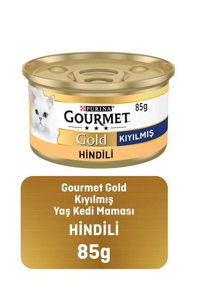 Gold Kıyılmış Hindili Kedi Konservesi 85 G