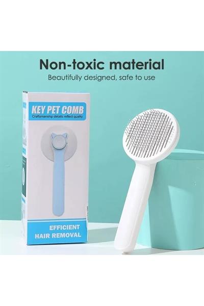 Key Pet Comb Kulaklı Lüx Basmalı Evcil Hayvan Tarağı 4320240000101