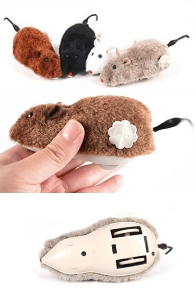 Kurmalı Fare Kedi Oyuncağı Peluş Yaratıcı Oyuncak 1 Adet