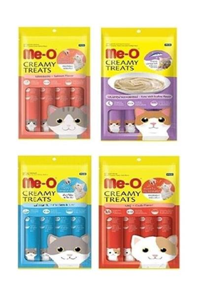 Me-O Krema Sıvı Kedi Ödülü 15GR 4lü 4 Paket