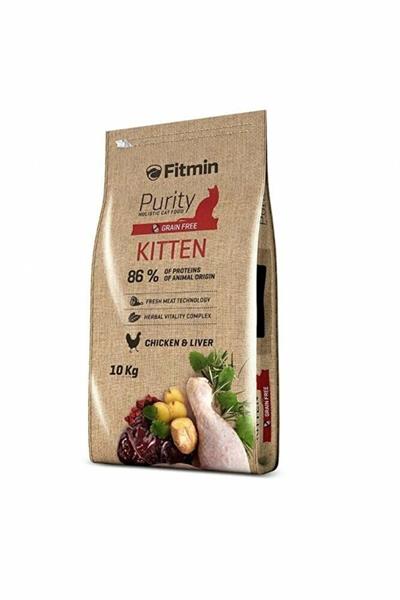 Purity Kitten Taze Tavuk Etli Ve Ciğerli Tahılsız Yavru Kedi Maması 10 Kg