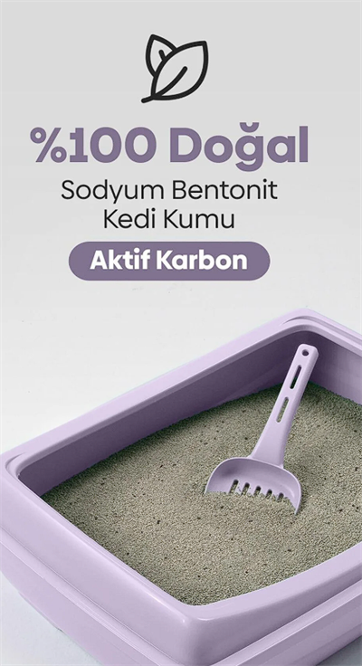 Tozsuz Active Carbon Sodyum Bentonit Topaklanan Kedi Kumu 10 Kg