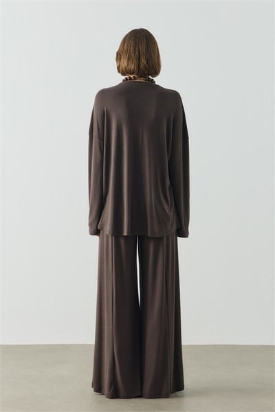 Acı Kahve Oversize Uzun Kol Basic Body
