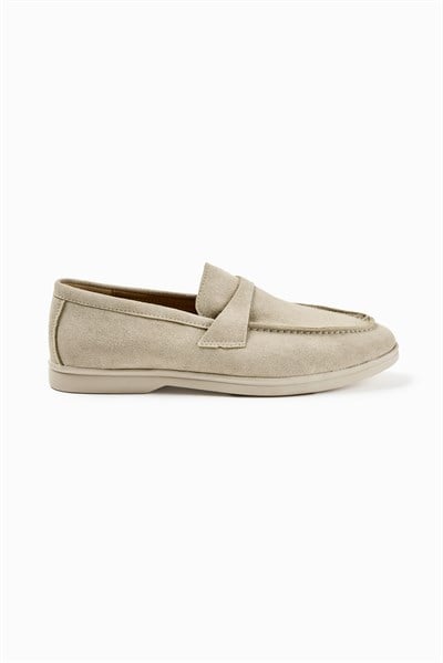 Bej Süet Günlük Loafer