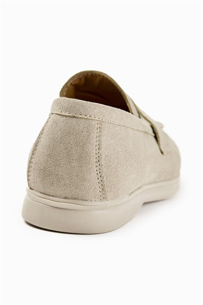 Bej Süet Günlük Loafer